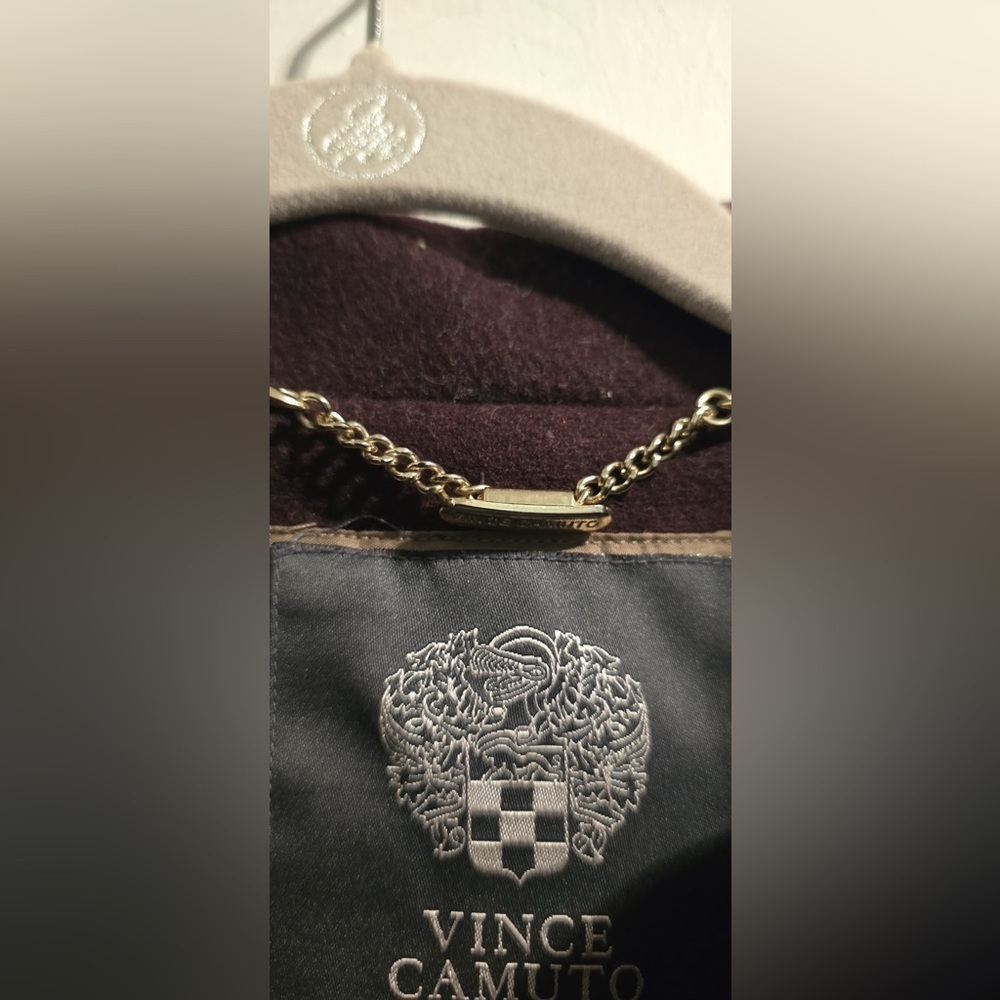 Vince Camuto Dark Red Trench Coat - Picture 5 of 16